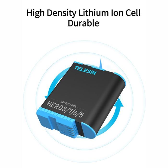 TELESIN - Telesin GP-BTR-801 1220mAh Batteri till GoPro Hero 5/6/7/8