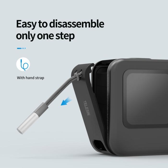 TELESIN - TELESIN GP-CLC-901 Batterilock till GoPro Hero 9/10/11 - Svart