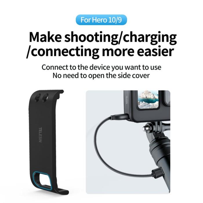 TELESIN - TELESIN GP-CLC-901 Batterilock till GoPro Hero 9/10/11 - Svart