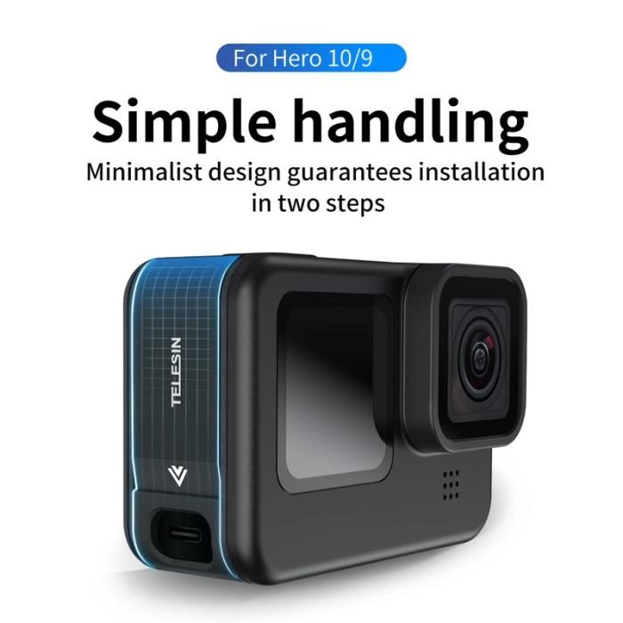 TELESIN - TELESIN GP-CLC-902 Metallram Batterifodral GoPro Hero 9 Svart