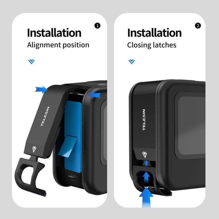 TELESIN - TELESIN GP-CLC-902 Metallram Batterifodral GoPro Hero 9 Svart