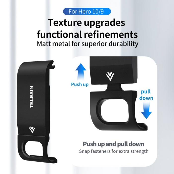 TELESIN - TELESIN GP-CLC-902 Metallram Batterifodral GoPro Hero 9 Svart