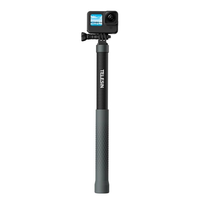 TELESIN - TELESIN GP-MNP-002 1.2m Selfie Stick i Kolfiber Svart