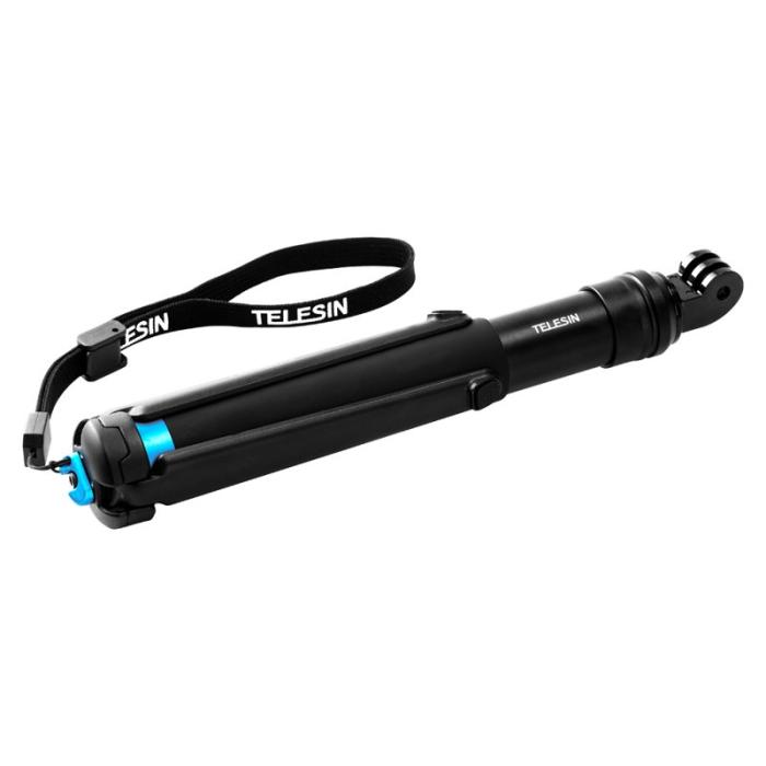 TELESIN - TELESIN GP-MNP-090-S Selfie Stick Tripod för GoPro Hero 8 Aluminium Silver