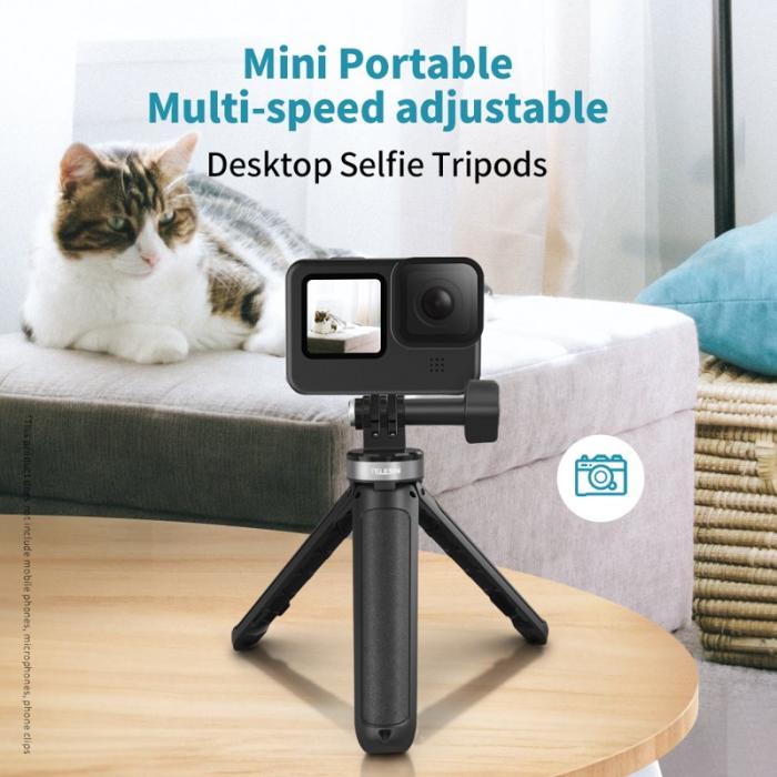 TELESIN - Telesin GP-MNP-092-X Mini Selfie Stick Tripod Stativ Svart