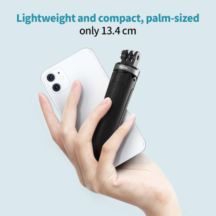 TELESIN - Telesin GP-MNP-092-X Mini Selfie Stick Tripod Stativ Svart