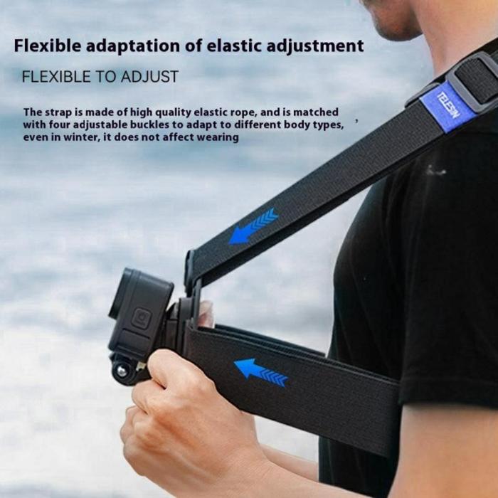 TELESIN - TELESIN GP-UCS-001 Bröstrem för GoPro Hero 13, Insta360 Ace Pro 2, svart