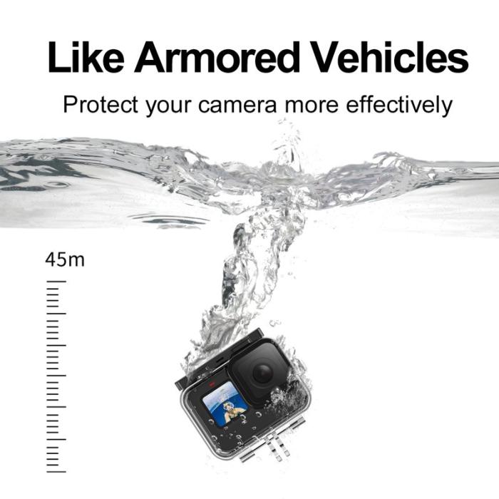 TELESIN - TELESIN GP-WTP-901 Vattentät Fodral för GoPro Hero 9/10/11 45m