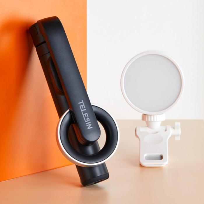 TELESIN - TELESIN K-36 Selfie Stick Tripod med Fyllljus Svart