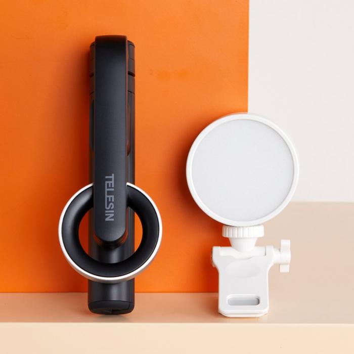 TELESIN - TELESIN K-36 Selfie Stick Tripod med Fyllljus Svart