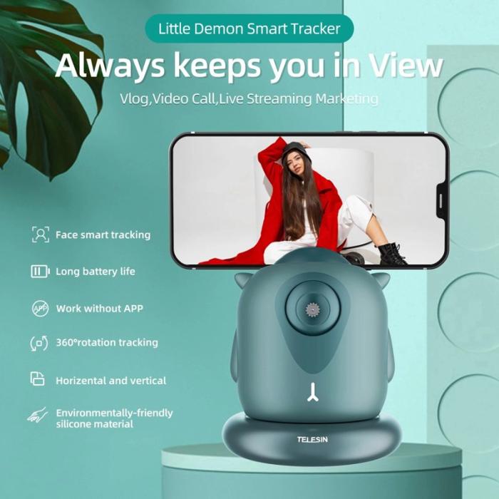 TELESIN - TELESIN Little Demon Smart Tracker Gimbal 360° Grön