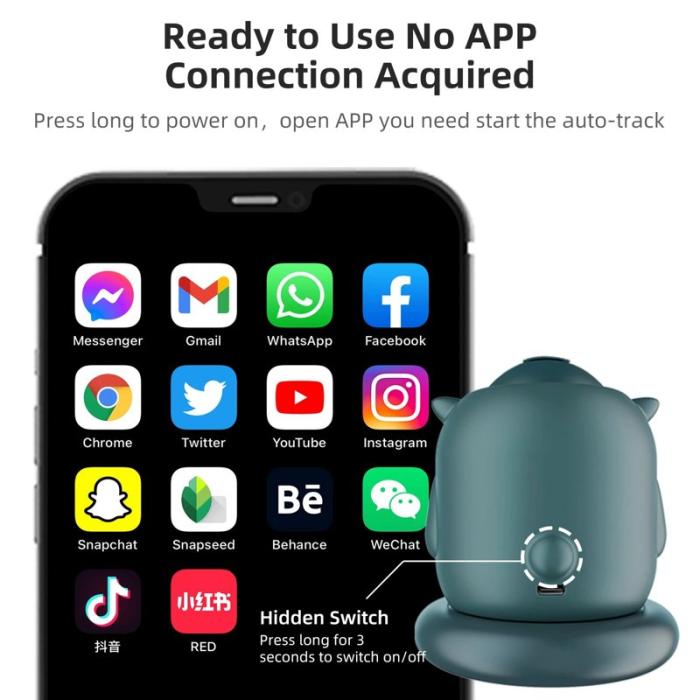 TELESIN - TELESIN Little Demon Smart Tracker Gimbal 360° Grön