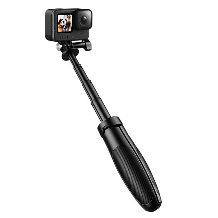 TELESIN - TELESIN Mini Selfie Stick S1-MNP-01 2 In 1 Aluminium Svart