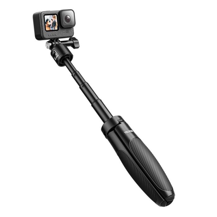 TELESIN - TELESIN Mini Selfie Stick S1-MNP-02 Aluminium Ergonomisk Svart