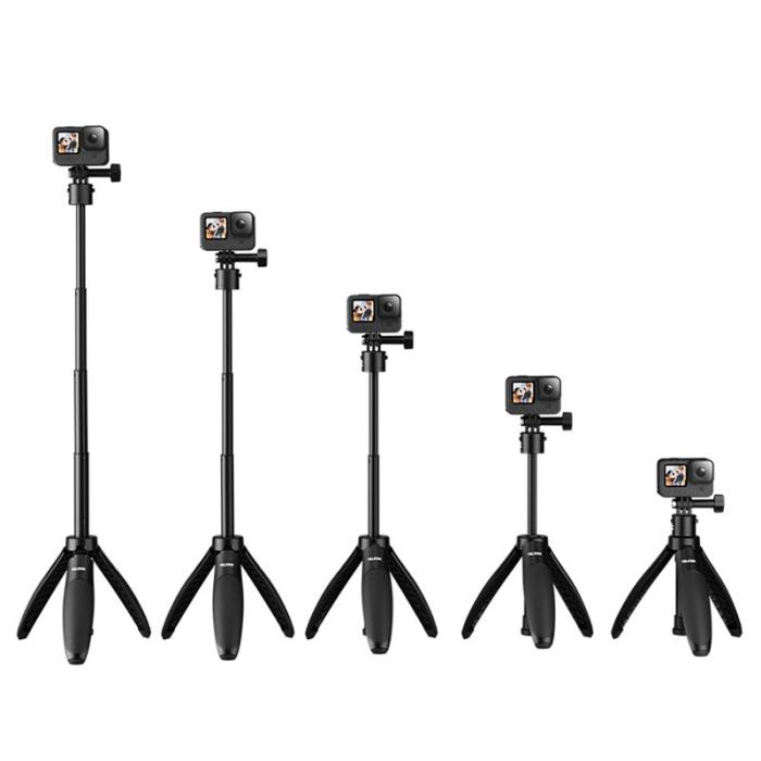 TELESIN - TELESIN Mini Selfie Stick S1-MNP-02 Aluminium Ergonomisk Svart