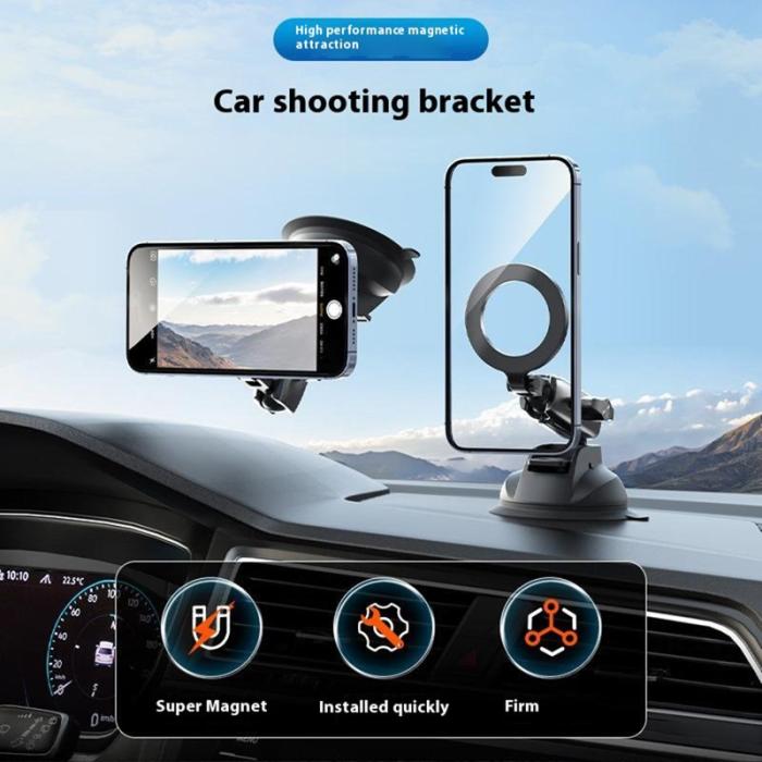 TELESIN - TELESIN P3-SUS-02 Magnetisk Bilhållare i Aluminium, Svart