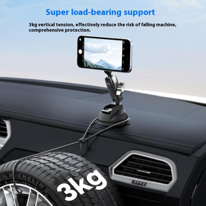 TELESIN - TELESIN P3-SUS-02 Magnetisk Bilhållare i Aluminium, Svart