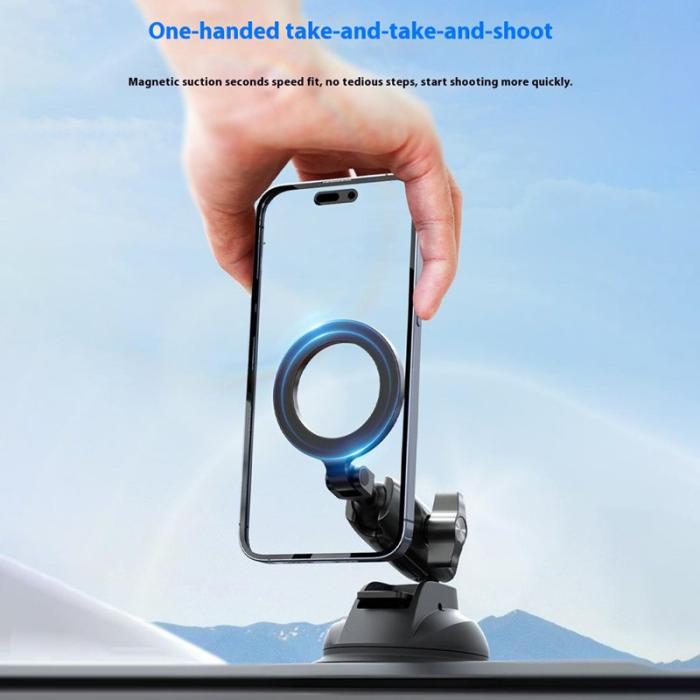 TELESIN - TELESIN P3-SUS-02 Magnetisk Bilhållare i Aluminium, Svart