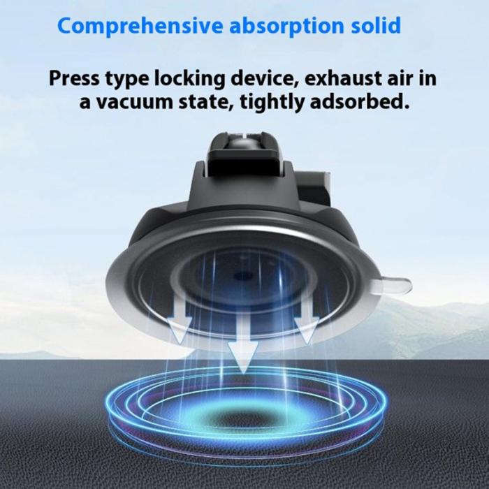 TELESIN - TELESIN P3-SUS-02 Magnetisk Bilhållare i Aluminium, Svart