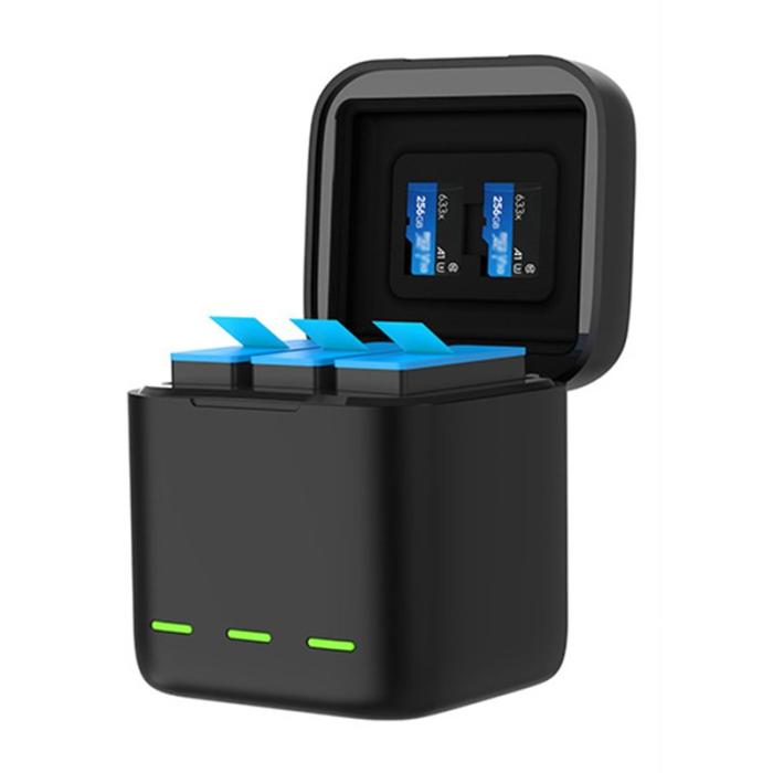 TELESIN - TELESIN S0-BCG-10-TGP Fodral för GoPro Hero 13, 3-Slot, Svart