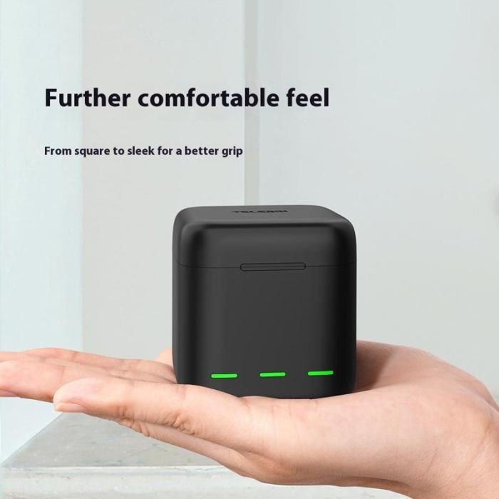 TELESIN - TELESIN S0-BCG-10-TGP Fodral för GoPro Hero 13, 3-Slot, Svart