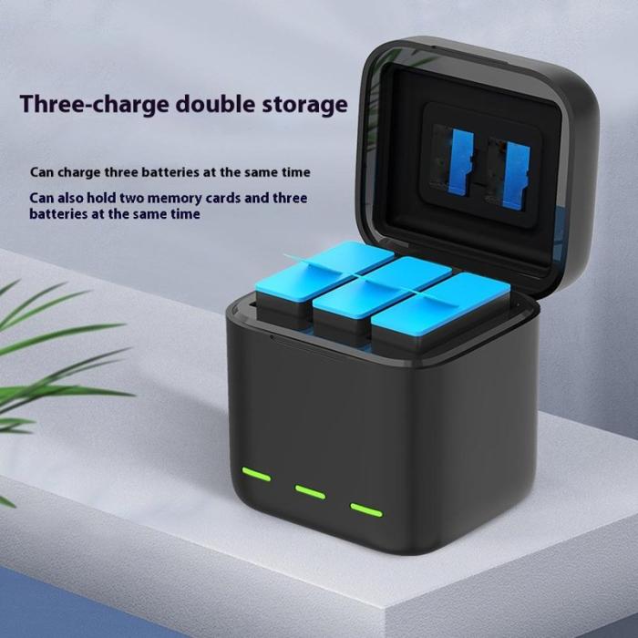 TELESIN - TELESIN S0-BCG-10-TGP Fodral för GoPro Hero 13, 3-Slot, Svart