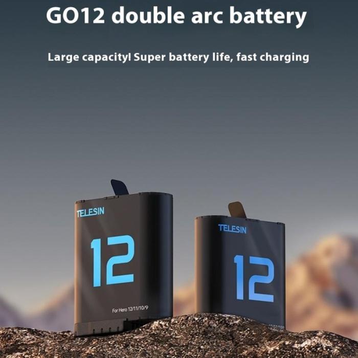 TELESIN - TELESIN S0-ECB-02-TGP Batteri 1720mAh för GoPro Hero 12/11/10/9