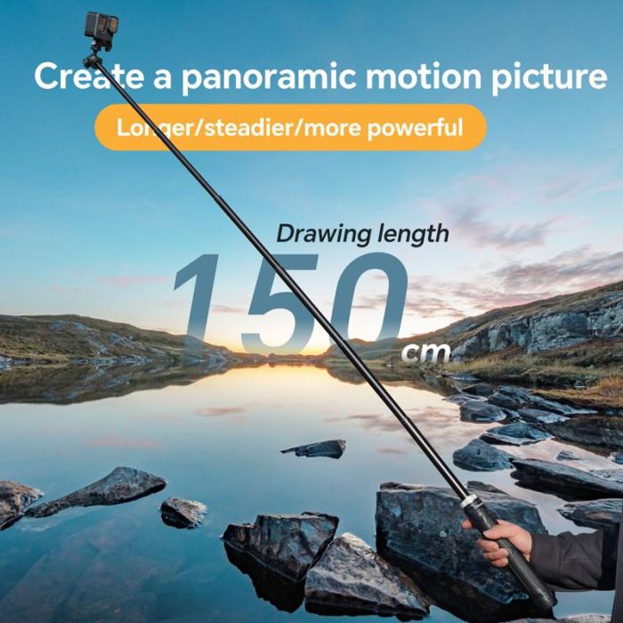 TELESIN - TELESIN S1-TSS-01 Selfie Stick Tripod Monopod Svart