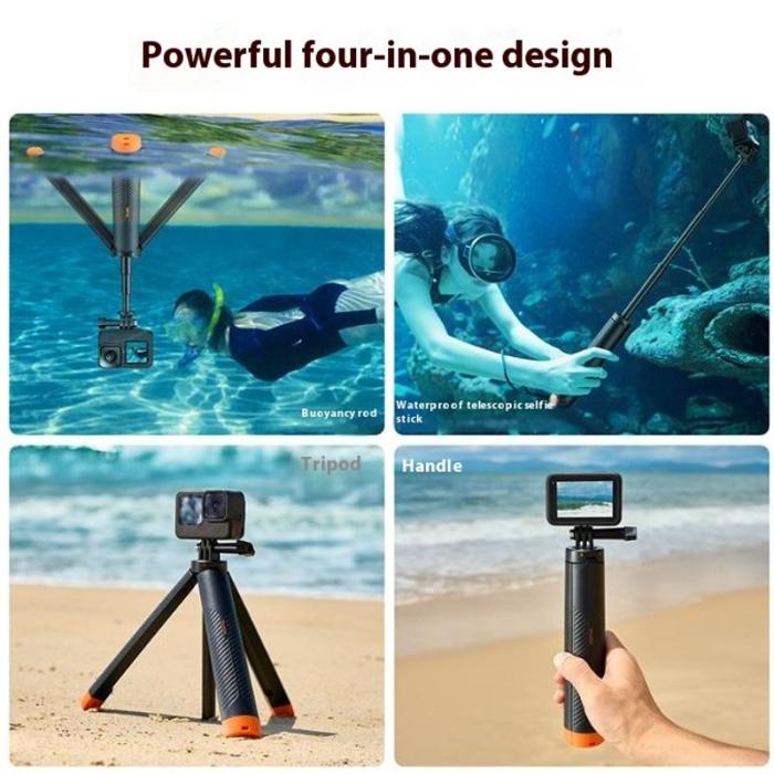 TELESIN - TELESIN S1-TSS-02 Underwater Selfie Stick Tripod 30m Blå