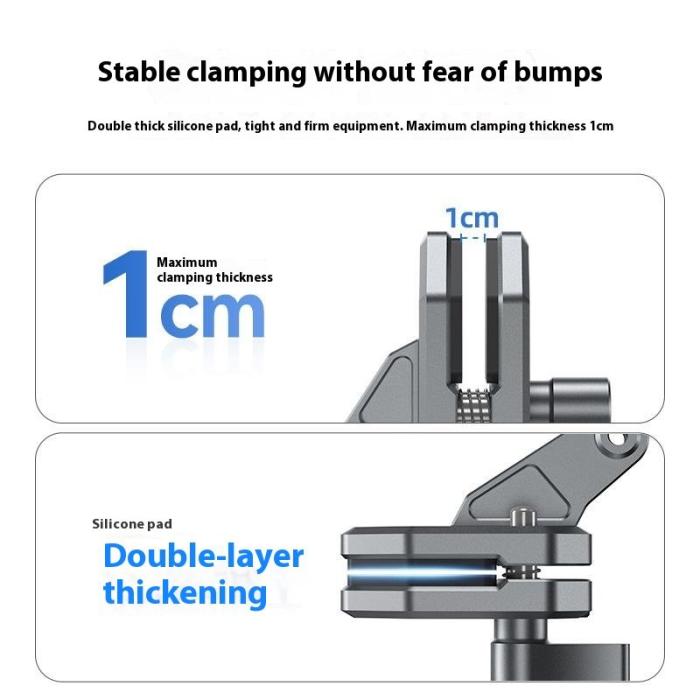 TELESIN - TELESIN S3-EAK-03 Motorcykel Vindruta Fäste för GoPro Svart