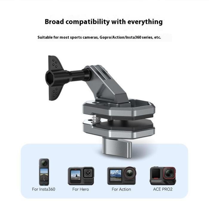 TELESIN - TELESIN S3-EAK-03 Motorcykel Vindruta Fäste för GoPro Svart