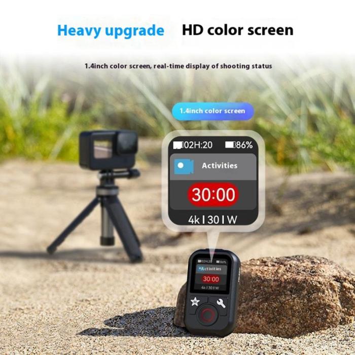 TELESIN - TELESIN S5-RMT-01-TGP GoPro Hero 13/12/11/10/9/8 Fjärrkontroll Bluetooth Grå