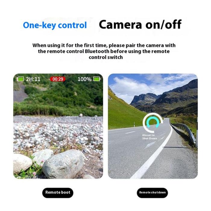 TELESIN - TELESIN S5-RMT-01-TGP GoPro Hero 13/12/11/10/9/8 Fjärrkontroll Bluetooth Grå