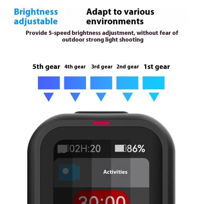 TELESIN - TELESIN S5-RMT-01-TGP GoPro Hero 13/12/11/10/9/8 Fjärrkontroll Bluetooth Grå