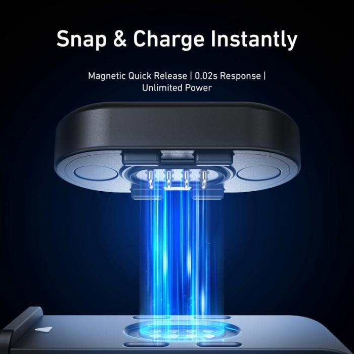 TELESIN - TELESIN S6-CLC-01-TGP Magnetisk Laddkabel till GoPro Hero 13 Svart