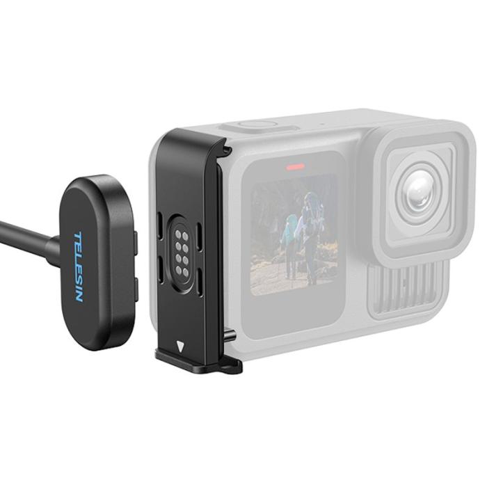 TELESIN - TELESIN S6-CLC-01-TGP Magnetisk Laddkabel till GoPro Hero 13 Svart