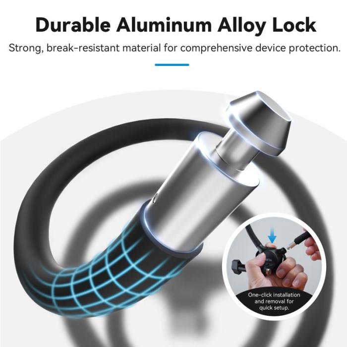 TELESIN - TELESIN SE2.0 2-i-1 Magnetisk Nackmontering för Kamera Svart