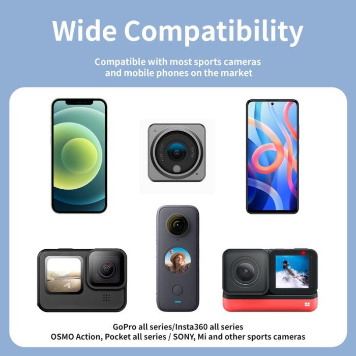 TELESIN - TELESIN TE-HNB-001 Actionkamera Nackmontering Magnetisk Svart