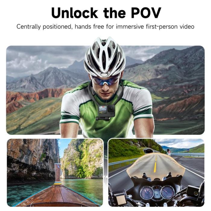 TELESIN - TELESIN TE-HNB-003 Flexibel Hållare för GoPro Hero 11/10/9, Svart