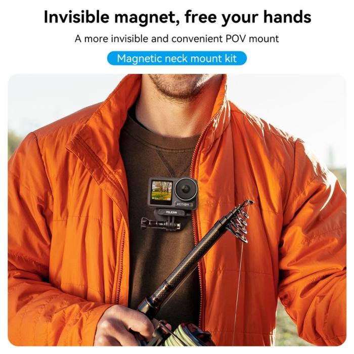 TELESIN - TELESIN TE-MMK-001 Snabbfäste för Actionkamera Magnetiskt Svart