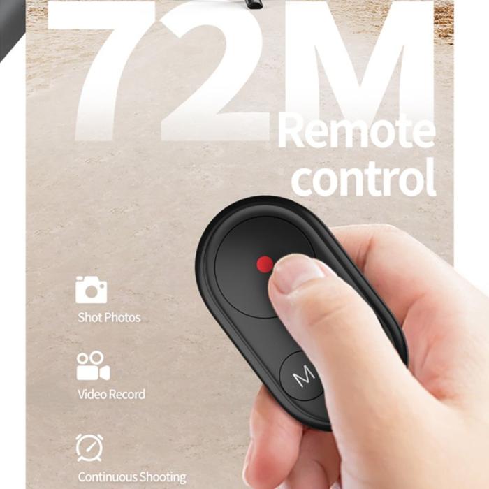 TELESIN - TELESIN TE-RCSS-001 Selfie Stick Tripod Bluetooth Svart