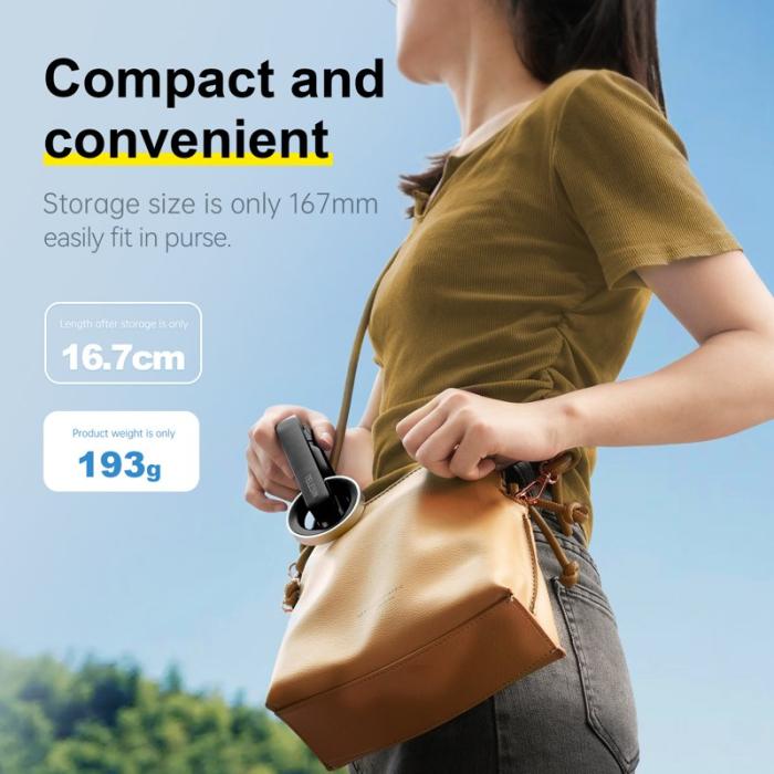 TELESIN - TELESIN WS-22005 Mini Selfie Stick Tripod Aluminium Svart