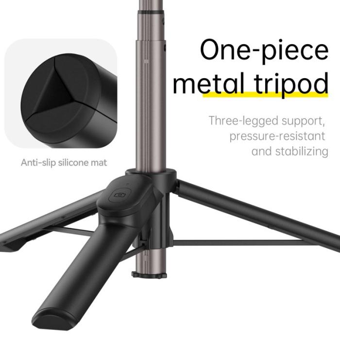 TELESIN - TELESIN WS-22005 Mini Selfie Stick Tripod Aluminium Svart