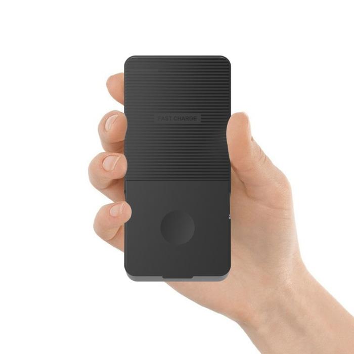 OEM - Trådlös 3-i-1 Snabbladdare Ställ för Mobiltelefon, Apple Watch, AirPods