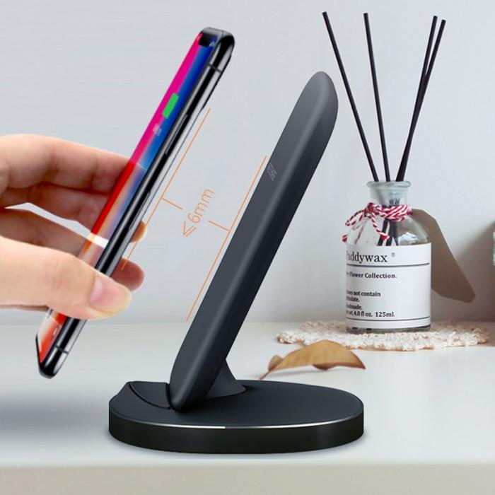 OEM - Trådlös laddare 15W Snabbladdningsställ för telefon - Vit