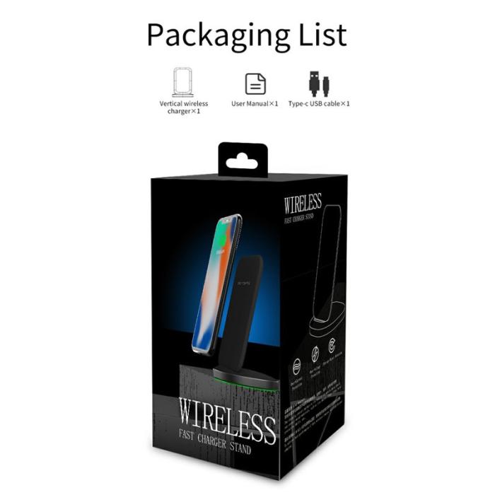 OEM - Trådlös laddare 15W Snabbladdningsställ för telefon - Vit