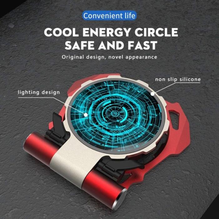 OEM - Trådlös laddare Aluminiumlegering Fällbar 180° Rotering med Micro USB Kabel