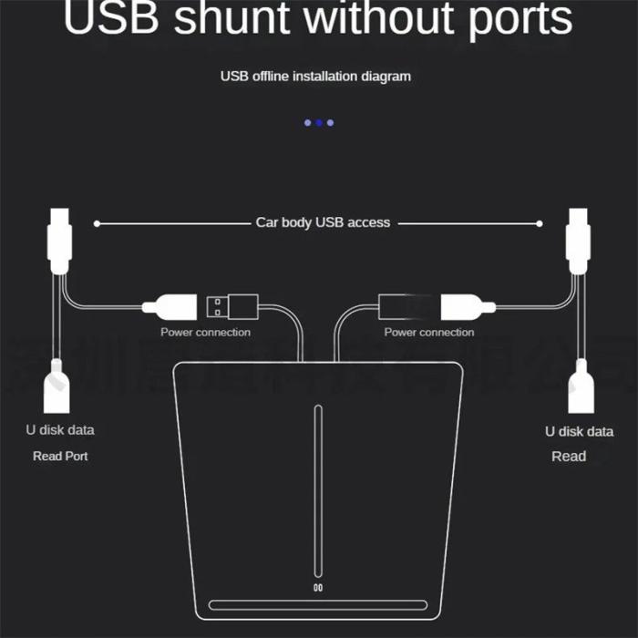 OEM - Trådlös laddare Dual Position för Tesla 17-20 Model 3, svart