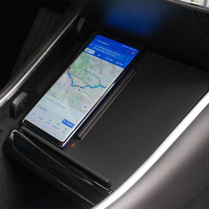 OEM - Trådlös laddare Dual Position för Tesla 17-20 Model 3, svart