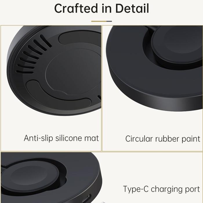 OEM - V17A Laddningsställ för Apple Watch Ultra/Series 8-2, Vit, Fällbart